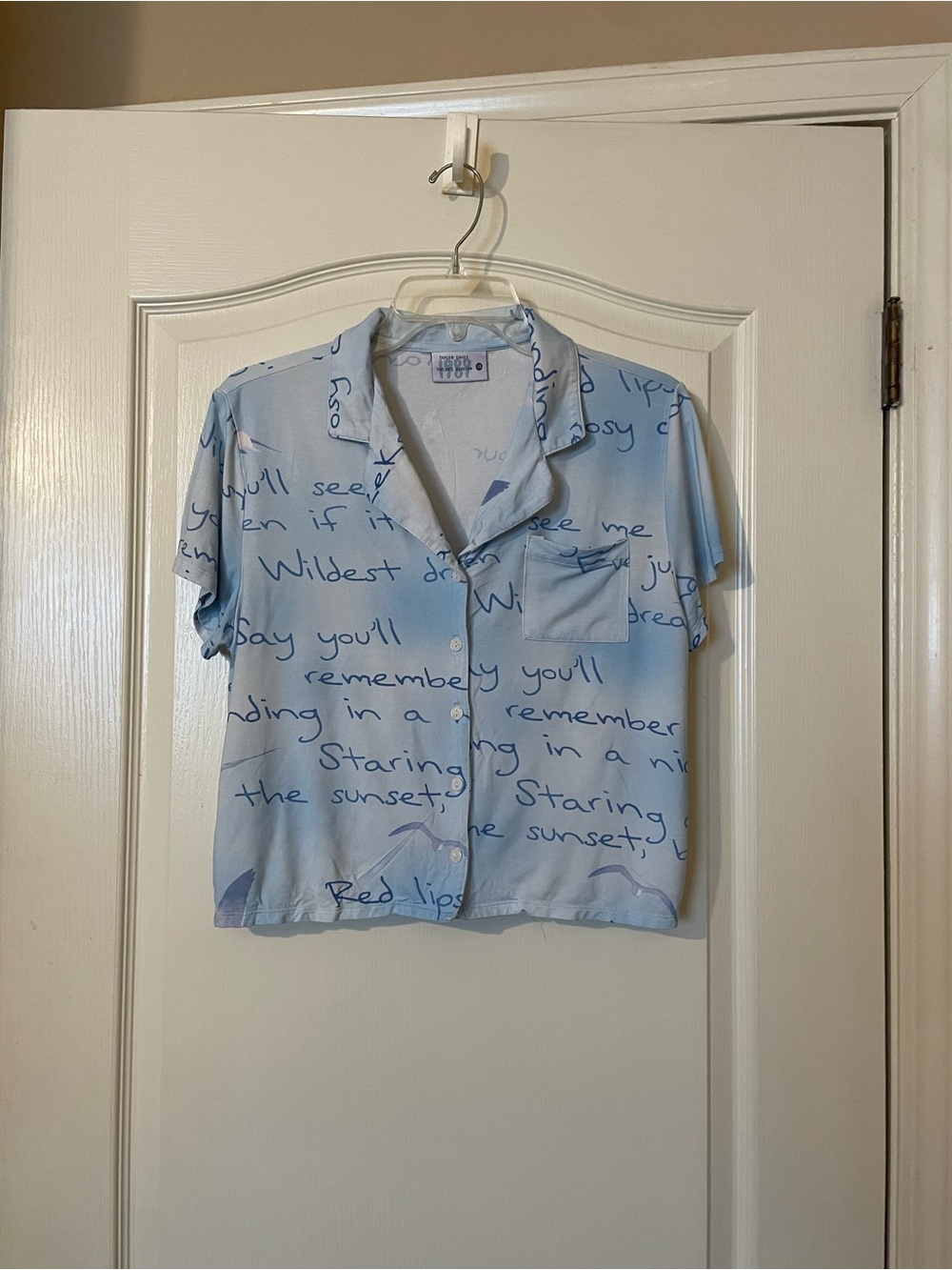 Taylor Swift 1989 Wildest Dreams Pajama Set RARE Official Merch Size XS Blue EUC - Picture 4 of 10